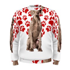 Weimaraner Gifts T- Shirt Cool Weimaraner Valentine Heart Paw Weimaraner Dog Lover Valentine Costume Men s Sweatshirt by maxcute