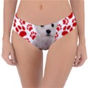 West Highland White Terrier Gift T- Shirt Cute West Highland White Terrier Valentine Heart Paw West Reversible Classic Bikini Bottoms View3