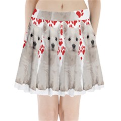 West Highland White Terrier Gift T- Shirt Cute West Highland White Terrier Valentine Heart Paw West Pleated Mini Skirt by maxcute