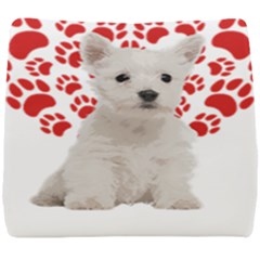 West Highland White Terrier Gift T- Shirt Cute West Highland White Terrier Valentine Heart Paw West Seat Cushion by maxcute