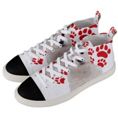 West Highland White Terrier Gift T- Shirt Cute West Highland White Terrier Valentine Heart Paw West Men s Mid-top Canvas Sneakers by maxcute