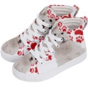 West Highland White Terrier Gift T- Shirt Cute West Highland White Terrier Valentine Heart Paw West Kids  Hi-Top Skate Sneakers View2