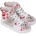 West Highland White Terrier Gift T- Shirt Cute West Highland White Terrier Valentine Heart Paw West Kids  Hi-Top Skate Sneakers View3