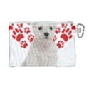 West Highland White Terrier Gift T- Shirt Cute West Highland White Terrier Valentine Heart Paw West Canvas Cosmetic Bag (Large) View2