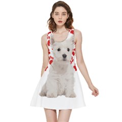 West Highland White Terrier Gift T- Shirt Cute West Highland White Terrier Valentine Heart Paw West Inside Out Reversible Sleeveless Dress by maxcute