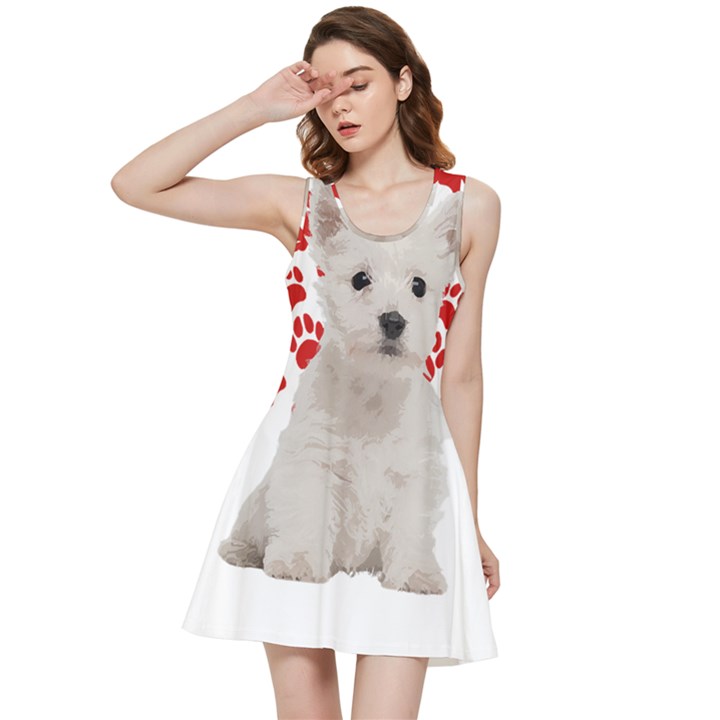 West Highland White Terrier Gift T- Shirt Cute West Highland White Terrier Valentine Heart Paw West Inside Out Racerback Dress