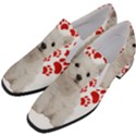 West Highland White Terrier Gift T- Shirt Cute West Highland White Terrier Valentine Heart Paw West Women Slip On Heel Loafers View2