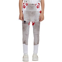 West Highland White Terrier Gift T- Shirt Cute West Highland White Terrier Valentine Heart Paw West Kids  Skirted Pants by maxcute