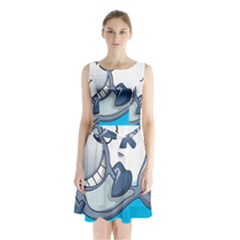 Whale Lovers T- Shirt Cute Whale Kids Water Sarcastic But Do I Have To  T- Shirt Sleeveless Waist Tie Chiffon Dress by maxcute