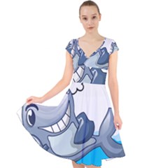 Whale Lovers T- Shirt Cute Whale Kids Water Sarcastic But Do I Have To  T- Shirt Cap Sleeve Front Wrap Midi Dress