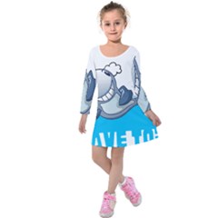 Whale Lovers T- Shirt Cute Whale Kids Water Sarcastic But Do I Have To  T- Shirt Kids  Long Sleeve Velvet Dress by maxcute