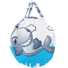 Whale Lovers T- Shirt Cute Whale Kids Water Sarcastic But Do I Have To  T- Shirt Giant Round Zipper Tote by maxcute