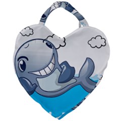 Whale Lovers T- Shirt Cute Whale Kids Water Sarcastic But Do I Have To  T- Shirt Giant Heart Shaped Tote by maxcute