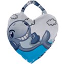 Whale Lovers T- Shirt Cute Whale Kids Water Sarcastic But Do I Have To  T- Shirt Giant Heart Shaped Tote View1