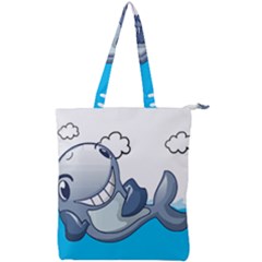 Whale Lovers T- Shirt Cute Whale Kids Water Sarcastic But Do I Have To  T- Shirt Double Zip Up Tote Bag by maxcute