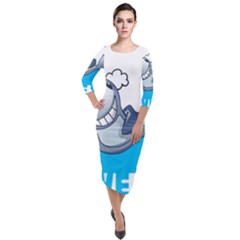 Whale Lovers T- Shirt Cute Whale Kids Water Sarcastic But Do I Have To  T- Shirt Quarter Sleeve Midi Velour Bodycon Dress by maxcute