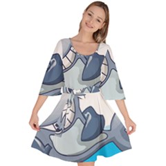 Whale Lovers T- Shirt Cute Whale Kids Water Sarcastic But Do I Have To  T- Shirt Velour Kimono Dress by maxcute