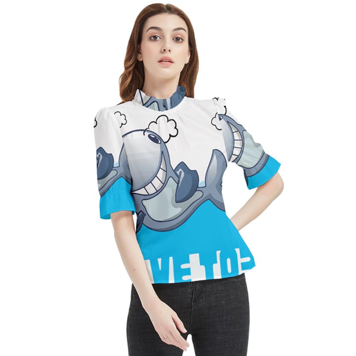 Whale Lovers T- Shirt Cute Whale Kids Water Sarcastic But Do I Have To  T- Shirt Frill Neck Blouse