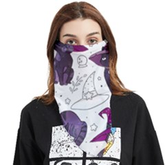 Witch Cat T- Shirt Cute Fantasy Space Witch Cats T- Shirt Face Covering Bandana (triangle) by maxcute