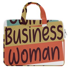 Woman T- Shirt Career Business Woman T- Shirt Macbook Pro 16  Double Pocket Laptop Bag 