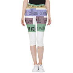 Woman T- Shirt If I Was Meant To Be Controlled I Would Have Came With A Remote T- Shirt Inside Out Lightweight Velour Capri Leggings  by maxcute