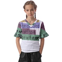 Woman T- Shirt If I Was Meant To Be Controlled I Would Have Came With A Remote T- Shirt Kids  V-neck Horn Sleeve Blouse by maxcute