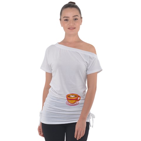 Women And Coffee T- Shirt Women All Around The World Take Their Coffee Differently  T- Shirt Off Shoulder Tie-up Tee by maxcute