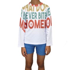 Women And Girls T- Shirtthat Dog Never Bites Women  T- Shirt Kids  Long Sleeve Swimwear by maxcute