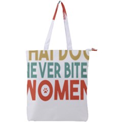 Women And Girls T- Shirtthat Dog Never Bites Women  T- Shirt Double Zip Up Tote Bag