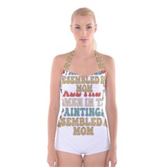 Women And Mom T- Shirt All The Women In The Paintings Resembled My Mom  T- Shirt Boyleg Halter Swimsuit  by maxcute