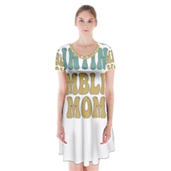 Women And Mom T- Shirt All The Women In The Paintings Resembled My Mom  T- Shirt Short Sleeve V-neck Flare Dress by maxcute