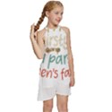 Women Empowerment Inspiring Quote Femin T- Shirt Women Empowerment Inspiring Quote Feminist Tee For Kids  Halter Collar Waist Tie Chiffon Dress View3