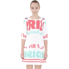 Writer Gift T- Shirt Just Write And Everything Will Be Alright T- Shirt Quarter Sleeve Pocket Dress by maxcute