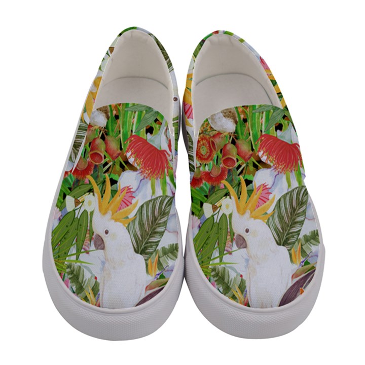 Birds of Paradise  Women s Canvas Slip Ons