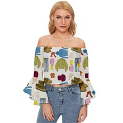 Clothes Amazing Fifa Photography Off Shoulder Flutter Bell Sleeve Top by Ravend