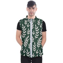 Leaves Foliage Plants Pattern Men s Puffer Vest