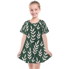 Leaves Foliage Plants Pattern Kids  Smock Dress by Ravend