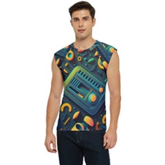 Abstract Pattern Background Men s Raglan Cap Sleeve Tee