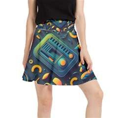 Abstract Pattern Background Waistband Skirt by Ravend