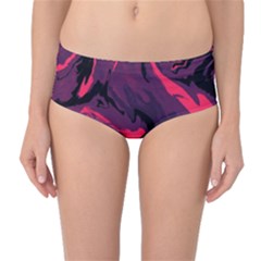 Abstract Pattern Texture Art Mid-waist Bikini Bottoms by Ravend