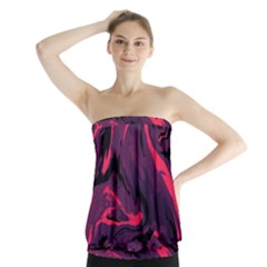 Abstract Pattern Texture Art Strapless Top by Ravend