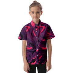 Abstract Pattern Texture Art Kids  Short Sleeve Shirt by Ravend