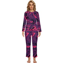 Abstract Pattern Texture Art Womens  Long Sleeve Lightweight Pajamas Set