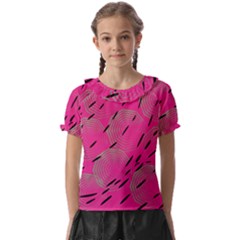 Background Pattern Texture Design Kids  Frill Chiffon Blouse