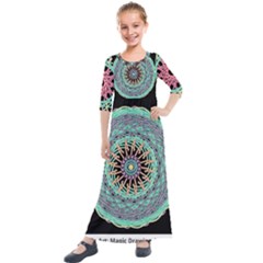 2023 02 08 18 04 00 Png 2023 02 08 18 05 16 Png Donuts Kids  Quarter Sleeve Maxi Dress by NeiceeBeazz