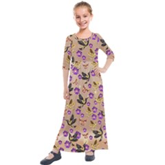 Felicity2 Kids  Quarter Sleeve Maxi Dress by PollyParadiseBoutique7