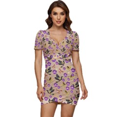 Felicity2 Low Cut Cap Sleeve Mini Dress