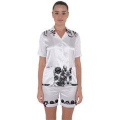 IM Fourth Dimension SAGARANTEN City Satin Short Sleeve Pajamas Set