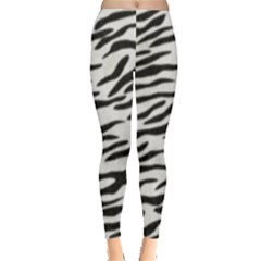 Black And White Zebra Print Leggings  by Justleggings