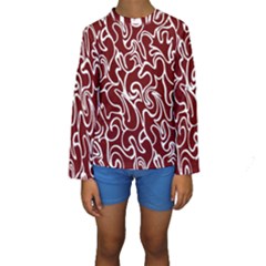 Berry Swirls Kids  Long Sleeve Swimwear by ttlisted